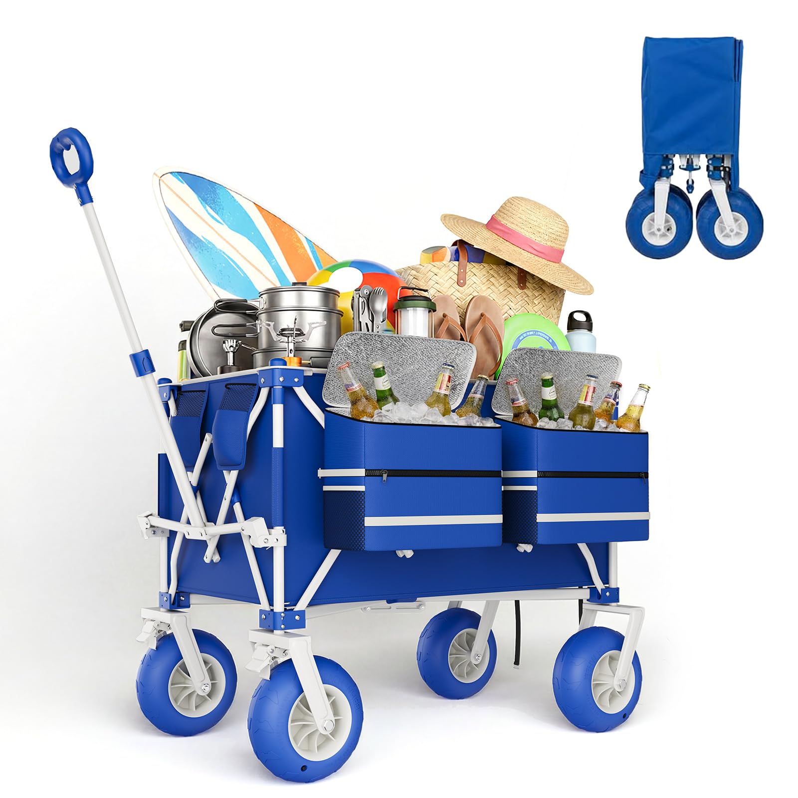Heavy Duty Beach Wagon Cart 46 - Sports Equipment Trolley recension och pris