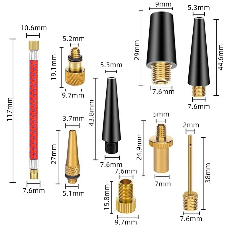 21/30Pcs Bicycle Tire Inflator - Basketball Pump Needle recension och pris