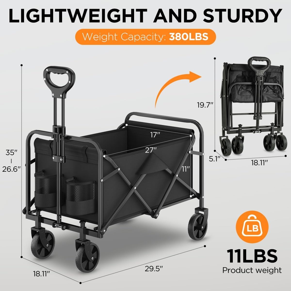380LBS All Terrain Heavy Duty  - Sports Equipment Trolley recension och pris