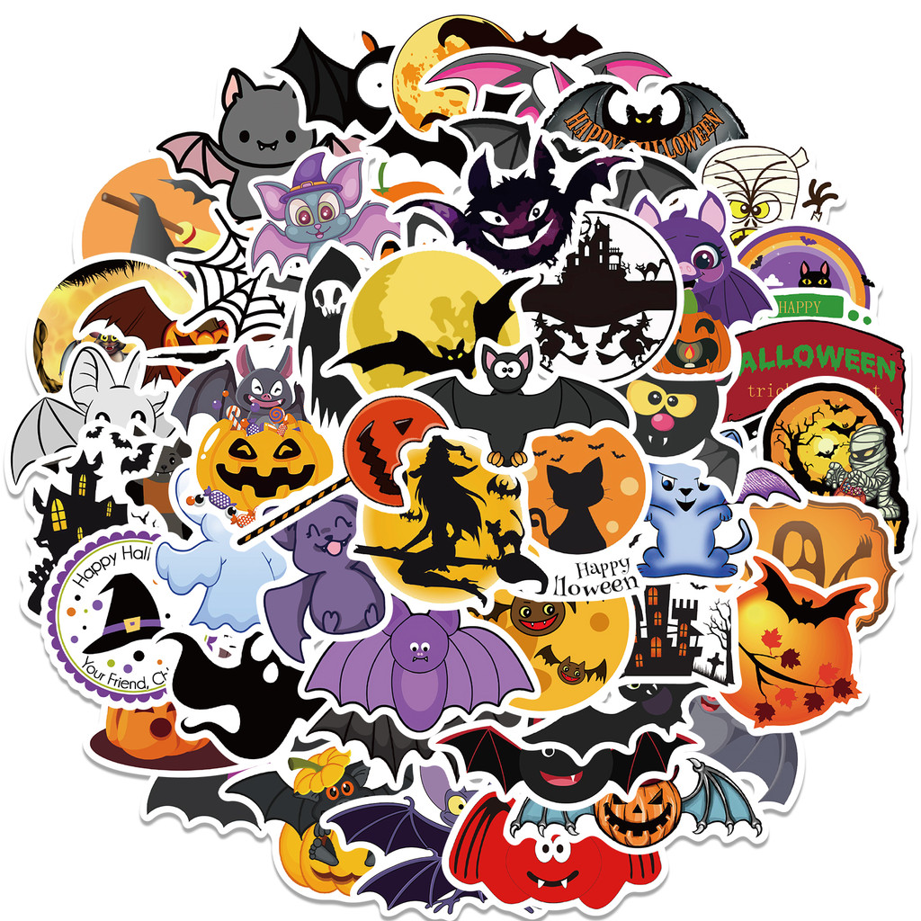 50Pcs Dark Halloween Pattern S - Sports Equipment Stores recension och pris