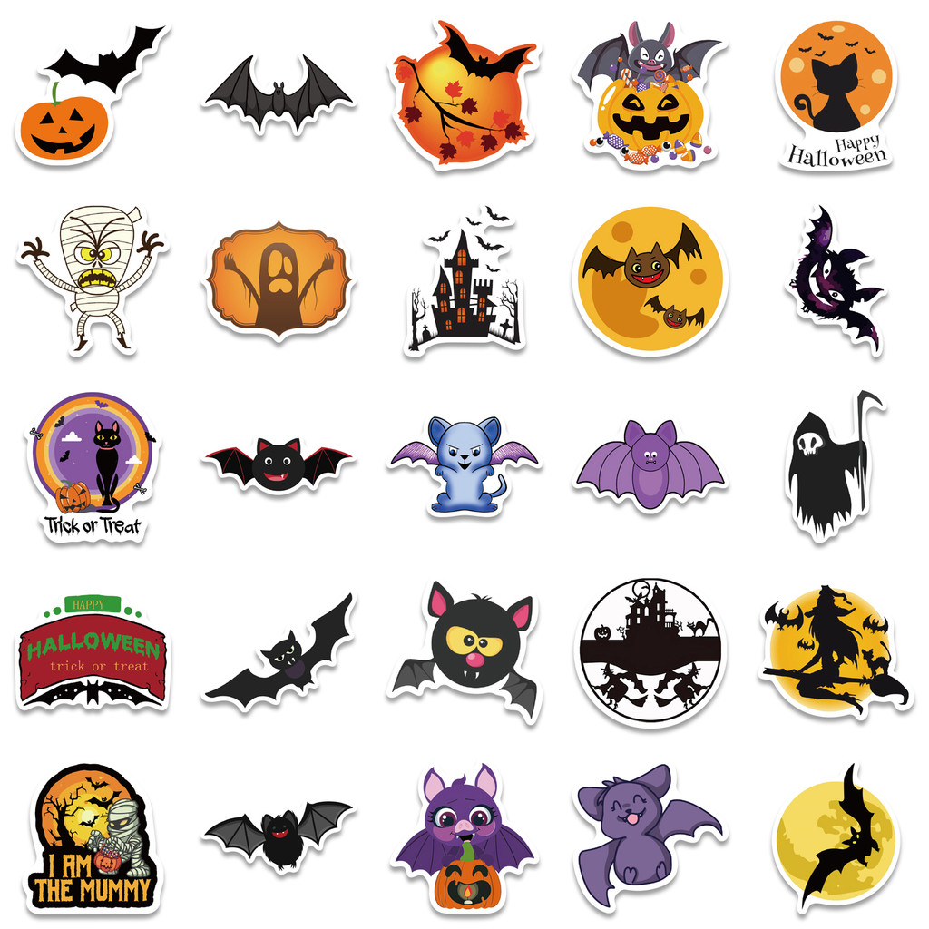 50Pcs Dark Halloween Pattern S - Sports Equipment Stores recension och pris