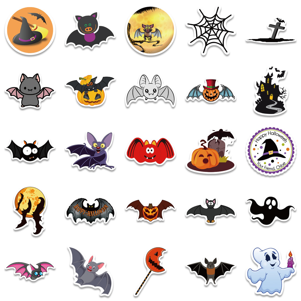 50Pcs Dark Halloween Pattern S - Sports Equipment Stores recension och pris