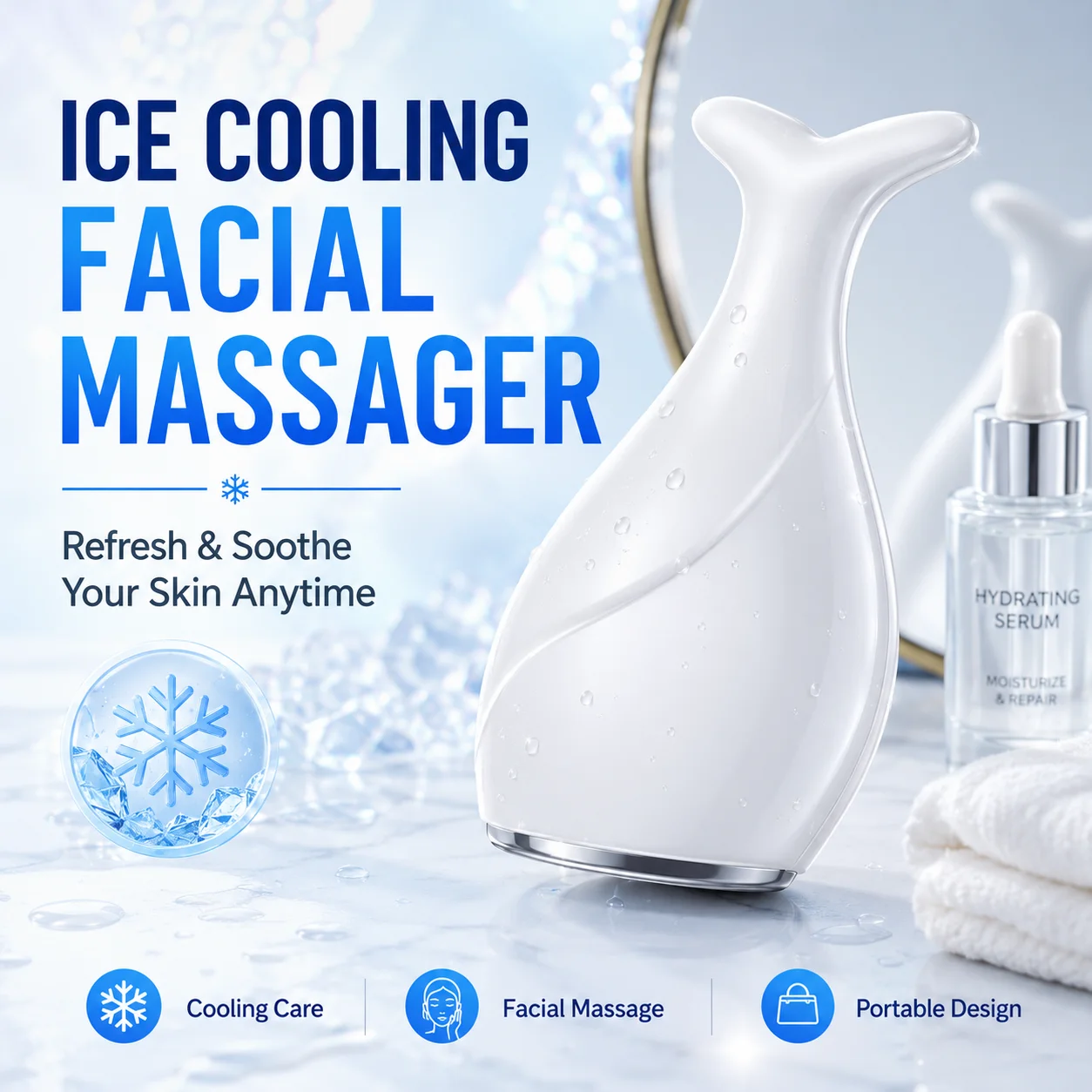 Fish Tail Ice Roller Facial Ma - Lacrosse Stick Head recension och pris