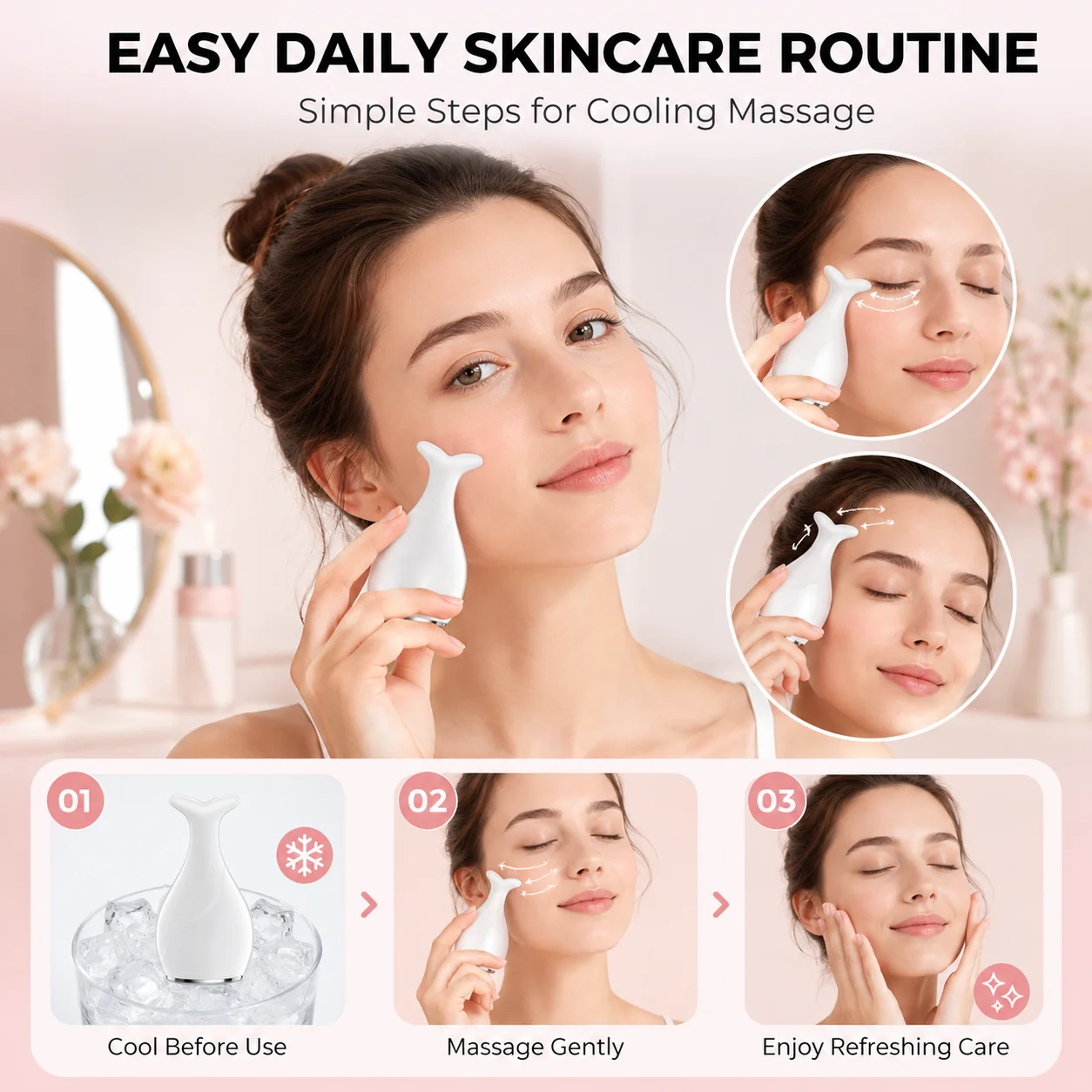 Fish Tail Ice Roller Facial Ma - Lacrosse Stick Head recension och pris