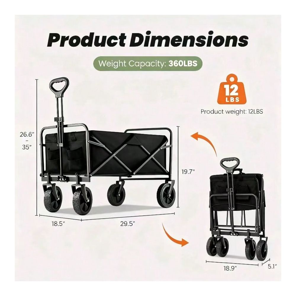 1pc Heavy Duty Collapsible Fol - Sports Equipment Trolley recension och pris